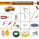 Ev İçin Dolu Profesyonel Takım Çantası 214 Parça