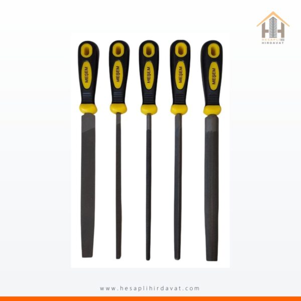 Hesaplı Hırdavat 32 Cm Büyük Boy 5 Li Üçgen Kare Oval Eğe Seti