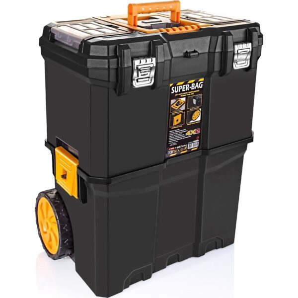 Hesaplı Hırdavat Super-Bag 5039 Büyük Tekerlekli Çift Katlı Teknisyen Alet Çantası