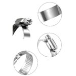 Hortum Kelepçesi Tork Ayarlı 13x19 mm Paslanmaz Çelik Boru Metal Kelepçe Ayarlanabilir klips 5 ADET