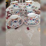 Kahve Fincan Takımı 6 Kişilik 12 Parça Lale Desen