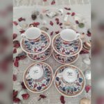 Kahve Fincan Takımı 6 Kişilik 12 Parça Lale Desen
