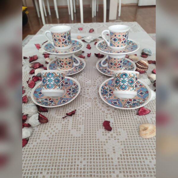 Kahve Fincan Takımı 6 Kişilik 12 Parça Topkapı Desen