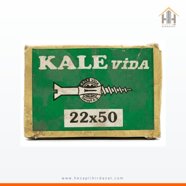 Kale Sarı Ağaç Vidası 22x50 Kutu Ahşap ve Mobilya Vidası