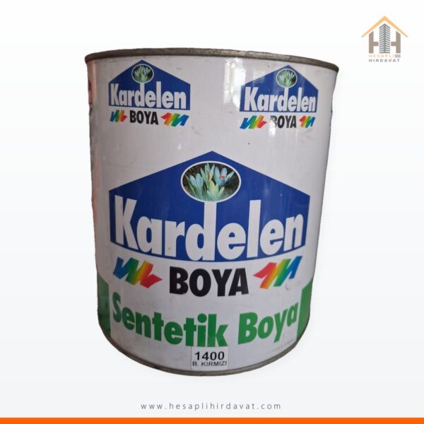 Kardelen Sentetik Boya 1400 Bayrak Kırmızı Metal Kutu Ahşap ve Metal Boyası