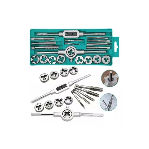 Klavuz seti 20 Parça Klavuz Pafta Seti Metrik Set M3-M12 Arası 20li Takım Full Set