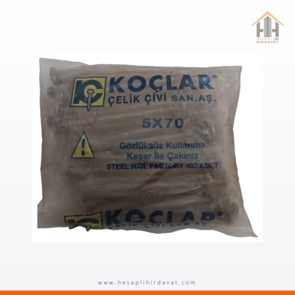 Koçlar Çelik Beton Çivisi 5x70 mm 100 Adet