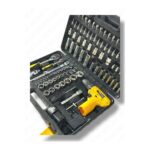 Korumalı Çelik Şanzuman Şarjlı Matkap 108 Pcs Crv Çeliği Profesyonel Parlak Lokma Takımı