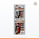 Lokma Takımı 11+1 Parça Cırcırlı Euro Tools Lokma Takımı 1/2