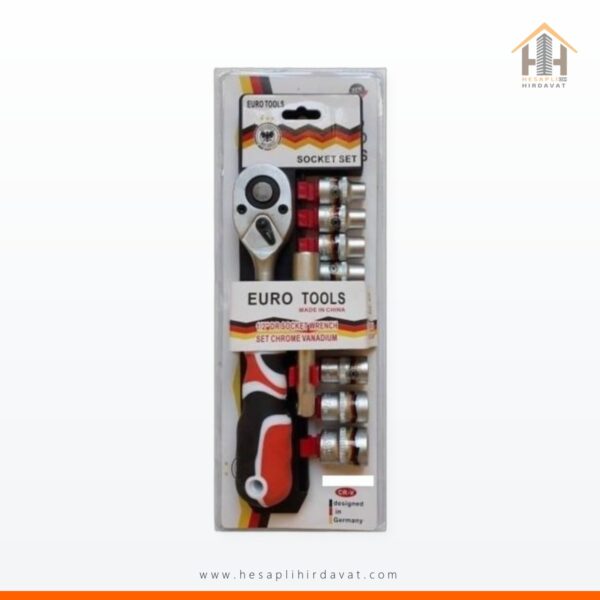 Lokma Takımı 11+1 Parça Cırcırlı Euro Tools Lokma Takımı 1/2