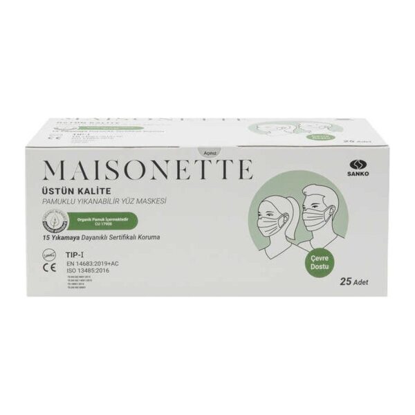 Maisonette Yıkanabilir Pamuklu Yüz Maskesi 5'li Paket