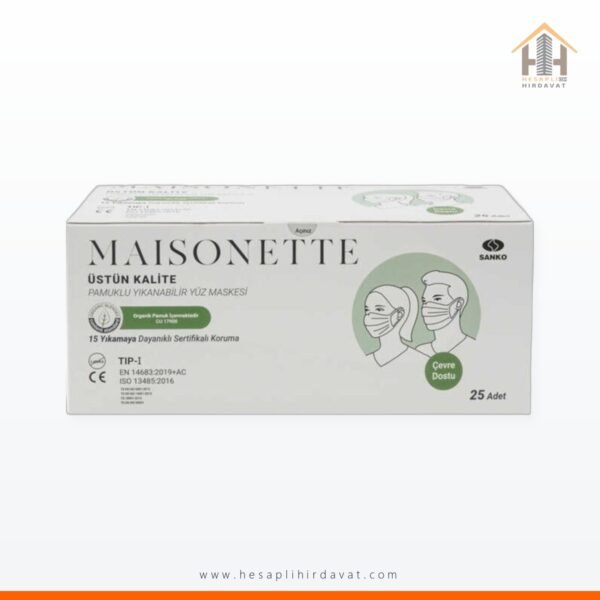 Maisonette Yıkanabilir Pamuklu Yüz Maskesi 5'li Paket