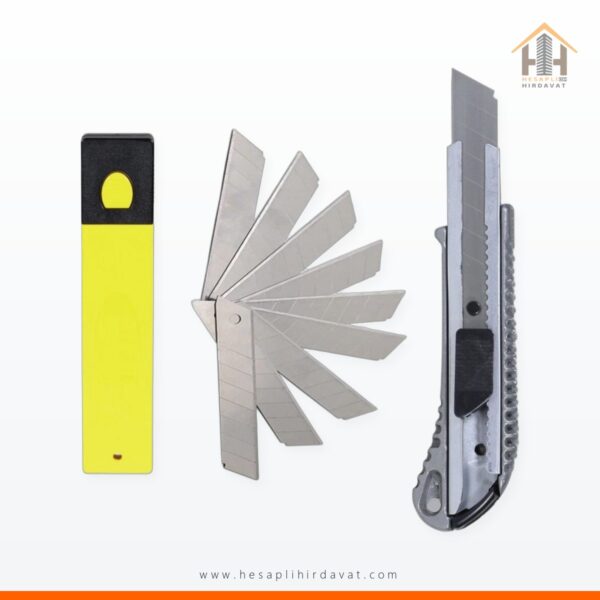 Maket Bıçağı Metal 18 mm Artı 10 Adet Yedek