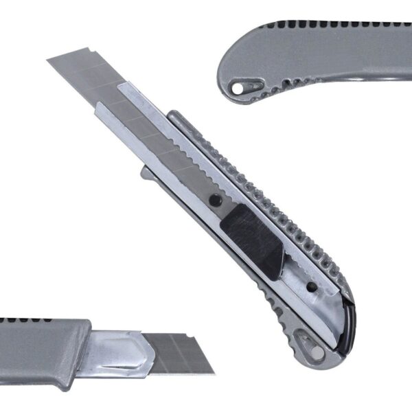 Maket Bıçağı Metal 18 mm Artı 10 Adet Yedek