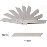 Maket Bıçağı Metal 18 mm Artı 10 Adet Yedek