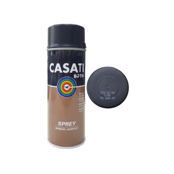 Mat Siyah Akrilik Sprey Boya 400 ml
