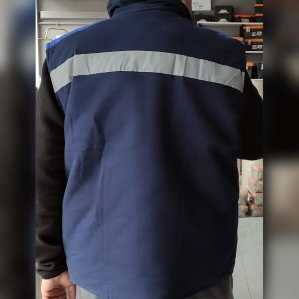 Mavi Kot reflektörlü iş yeleği Xxl bedendir