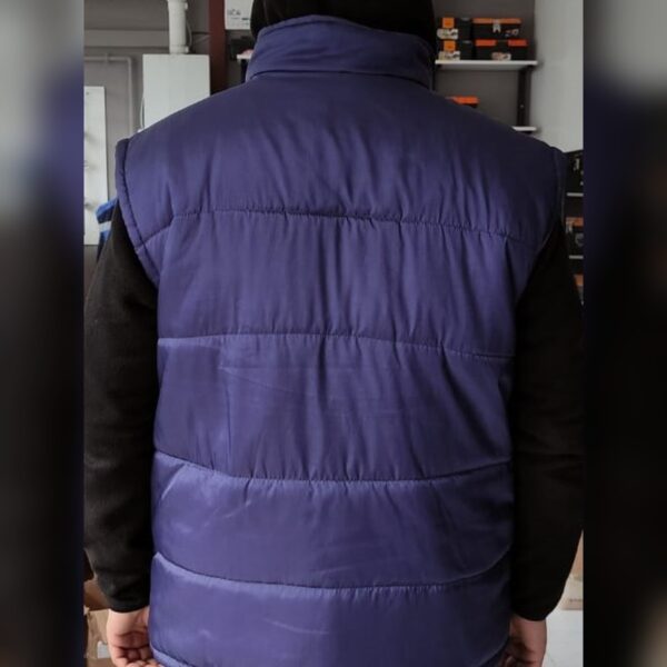 Mavi şişme iş yeleği Xxl bedendir