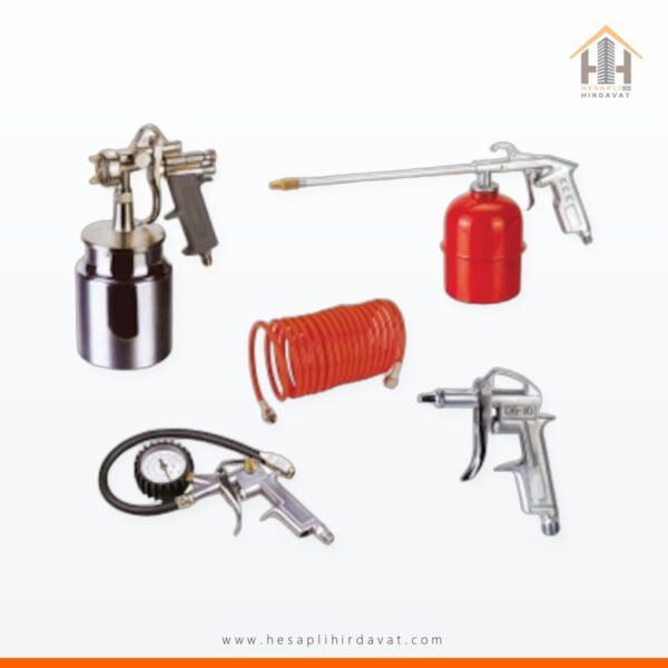 Max Extra Boya Tabanca Seti 5Lİ Kit Set Havalı Alet Seti