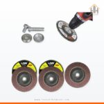 Metal Ahşap Flap Disk ZIMPARA115MM Set Matkap Aparatı 6 Parça