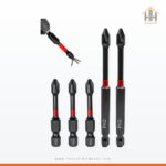 Mıknatıslı Bits Uç Matkap Ucu Tornavida Ucu Vidalama Ucu Ph2-90mm-50mm (5ADET)