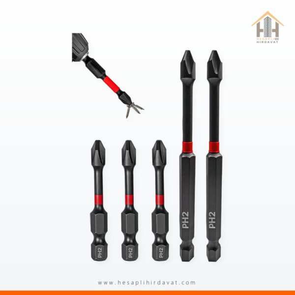 Mıknatıslı Bits Uç Matkap Ucu Tornavida Ucu Vidalama Ucu Ph2-90mm-50mm (5ADET)