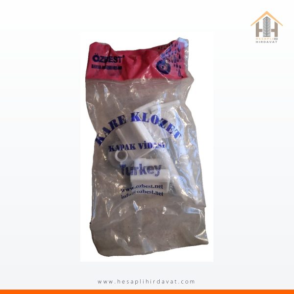 Özbest Kare Klozet Kapak Vidası Beyaz Plastik