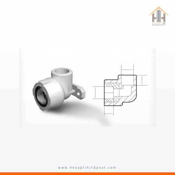 PPRC Kulaklı Dirsek (Sıva Altı Batarya Bağlantısı) 20x1/2-25x1/2 Fırat Sıcak Soğuk Su Tesisatı