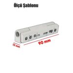 Pvc Pimapen Kapı Menteşesi Metal 90 Mm Beyaz (5 ADET)