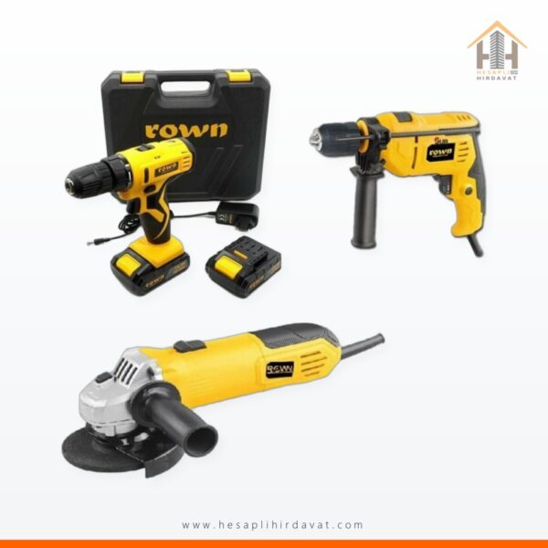 Rown 3'LÜ Set ! Darbeli Matkap - Şarjlı Vidalama/matkap - Avuç Taşlama Makinesi