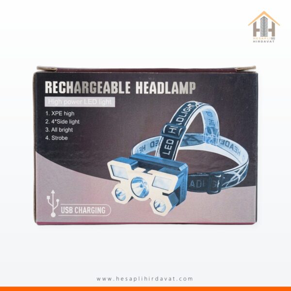 Şarjlı Kafa Lambası XPE + 2 COB LED USB Şarjlı