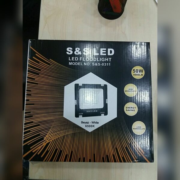 S & S 50 Watt LED Projektör Beyaz Işık 6500K 4000LM
