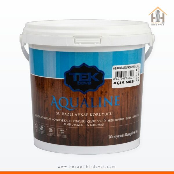 Tek Aqualine Su Bazlı Ahşap Koruyucu 0,75 L Açık Meşe