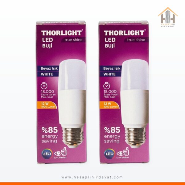 Thorlight 12 W LED Buji Ampul E27 Beyaz Işık