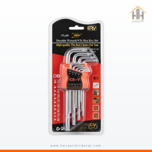 Torx Alyan Anahtar Seti 9 Parça CR-V T10-T50