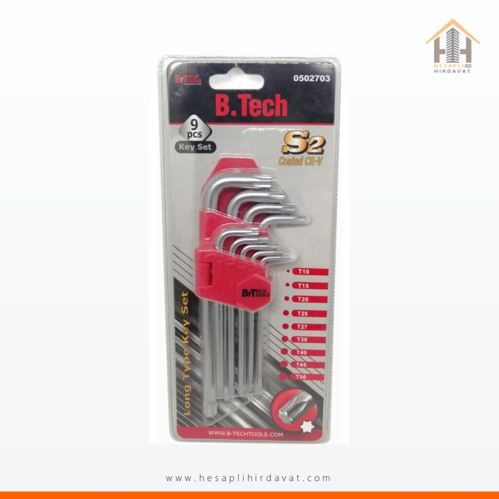 B-Tech 502703 9 'lu Torx Allen Anahtar Seti