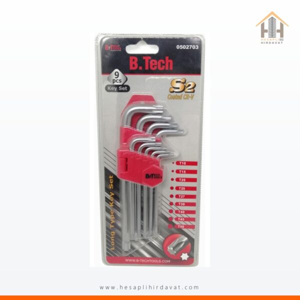 B-Tech 502703 9 'lu Torx Allen Anahtar Seti