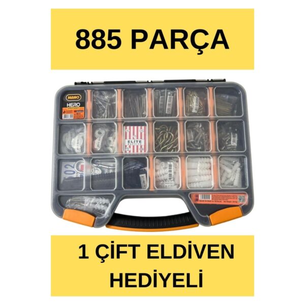 885 Parça Vida Dübel Seti Taşıma Çantalı Montaj Takımı