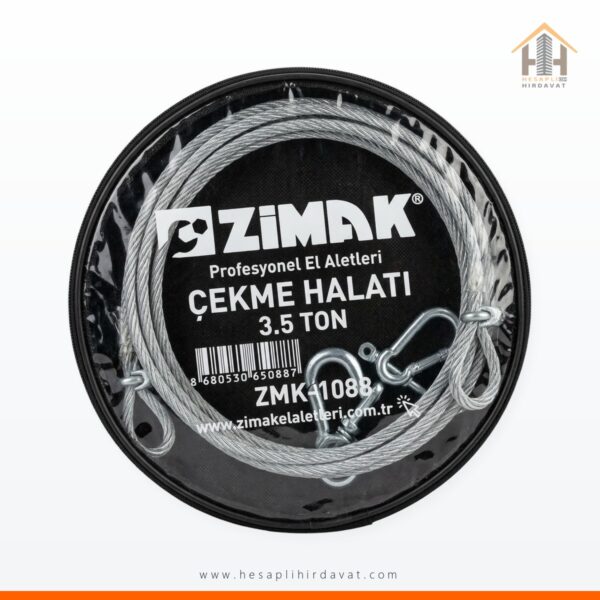 Zimak Çelik Çekme Halatı 3,5 Ton Kancalı ZMK-1088