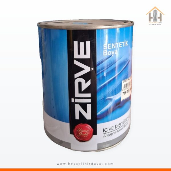 Zirve Sentetik Boya 718 Gök Mavi 0,75 L İç ve Dış Yüzey Ahşap ve Metal Boyası